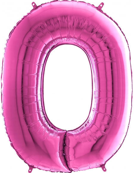 Globo Numero 0 Fucsia 66cm