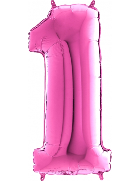 Globo Numero 1 Fucsia 66cm