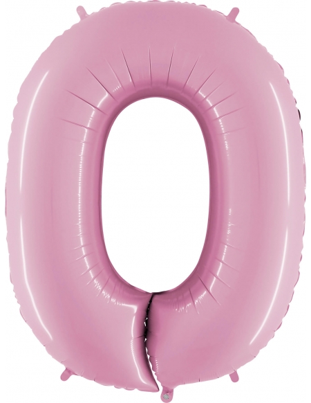 Globo Numero 0 Rosa Baby 66cm