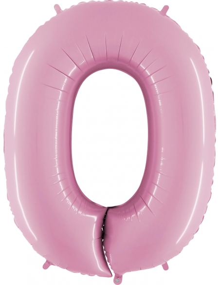 Globo Numero 0 Rosa Baby 66cm