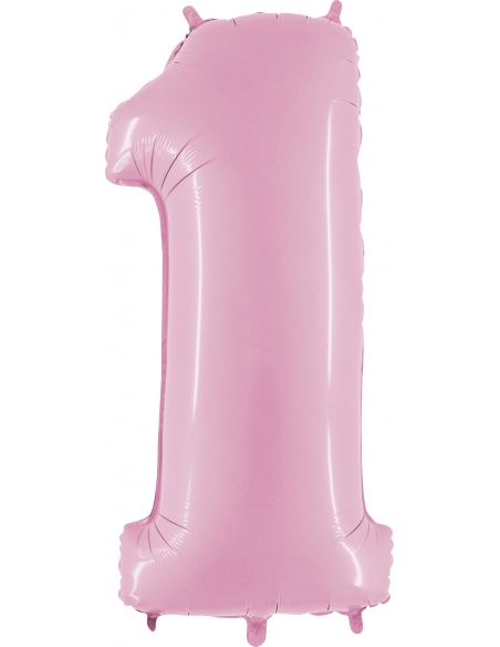 Globo Numero 1 Rosa Baby 66cm