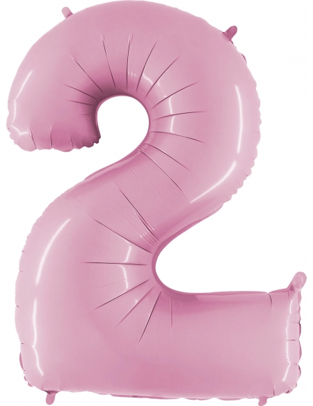 Globo Numero 2 Rosa Baby 66cm