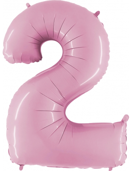 Globo Numero 2 Rosa Baby 66cm