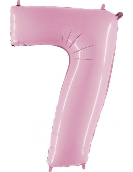 Globo Numero 7 Rosa Baby 66cm