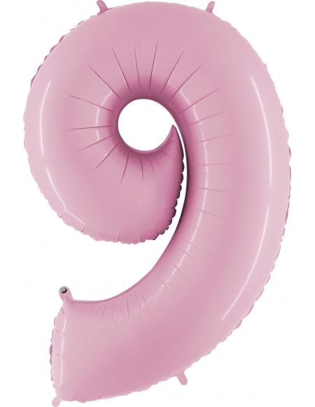 Globo Numero 9 Rosa Baby 66cm