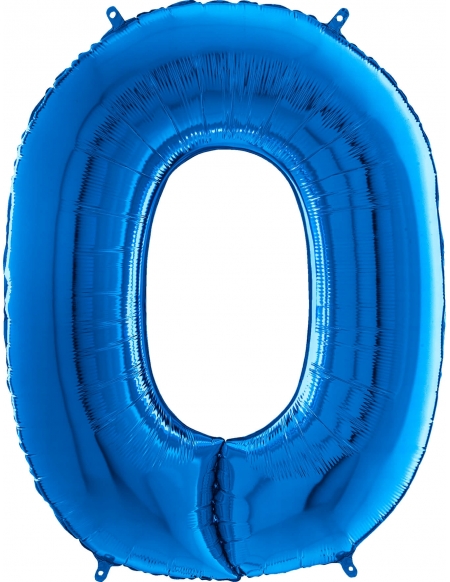 Globo Numero 0 Azul 66cm