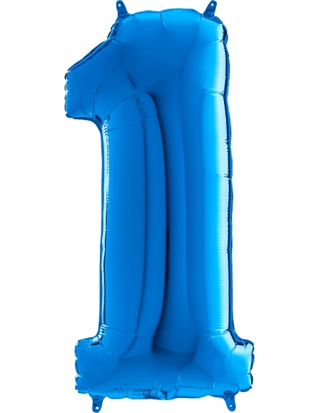 Globo Numero 1 Azul 66cm