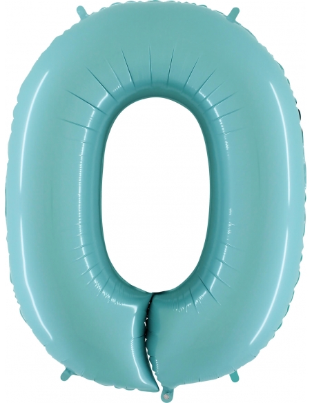 Globo Numero 0 Azul Baby 66cm