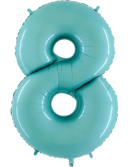 Globo Numero 8 Azul Baby 66cm