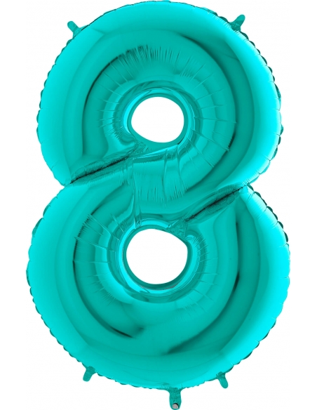 Globo Numero 8 Tiffany 66cm