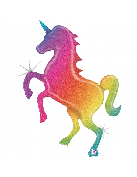 Globo Unicornio Rainbow Holografico Forma 137cm
