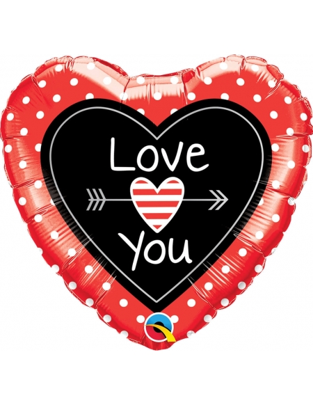 Globo Love You Dots and Arrows Corazon 45cm