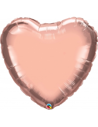Globo Qualatex Corazon 90cm Oro Rosa