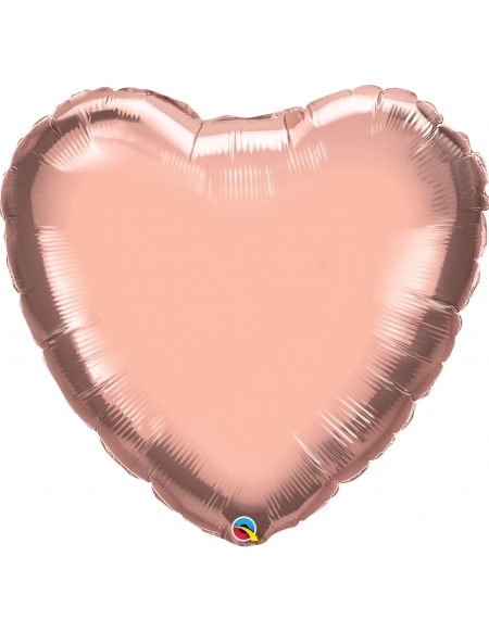 Globo Qualatex Corazon 90cm Oro Rosa