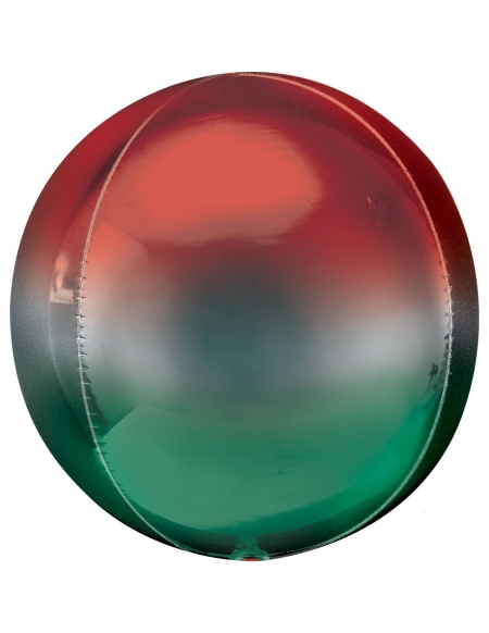 Globo Esferico Ombre 40cm Rojo-Verde