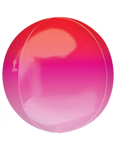 Globo Esferico Ombre 40cm Rojo-Rosa