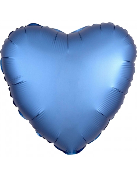 Globo Corazon 45cm Satin Azure