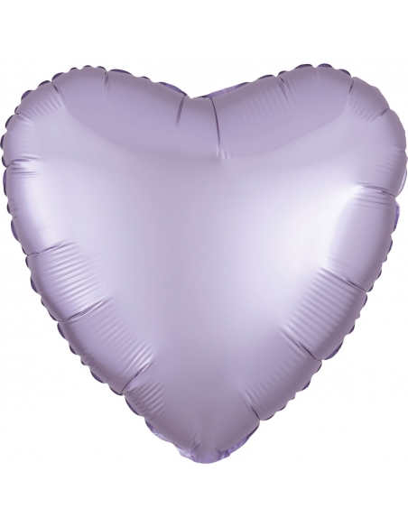 Globo Corazon 45cm Satin Lila Pastel