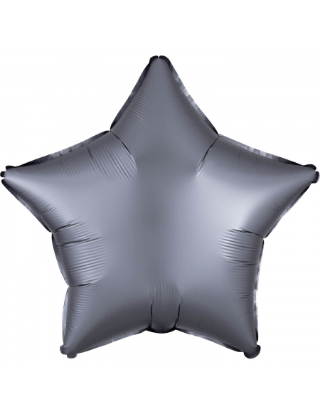 Globo Estrella 45cm Satin Grafito