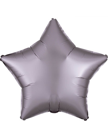 Globo Estrella 45cm Satin Gris