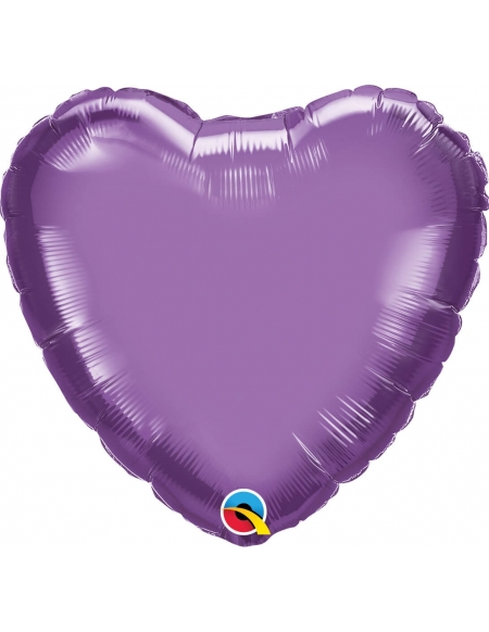 Globo Corazon 45cm Chrome Purpura