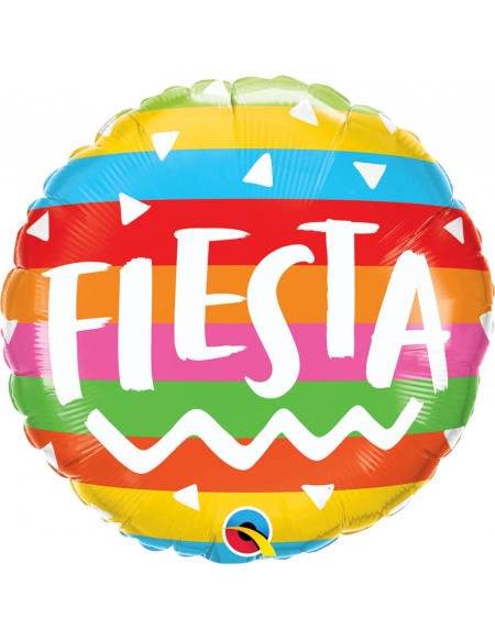 Globo Fiesta Rainbow Stripes Redondo 45cm
