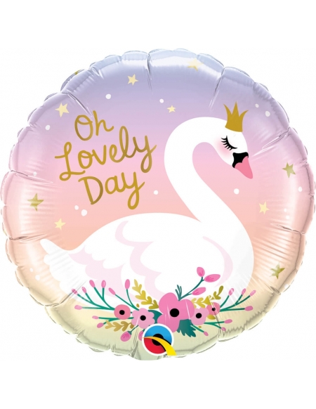 Globo Hermoso Dia Cisne Redondo 45cm