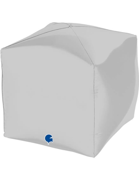 Globo Cubo 38cm Blanco Satin