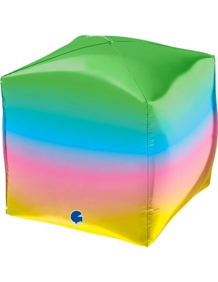 Globo Cubo 38cm Arcoiris