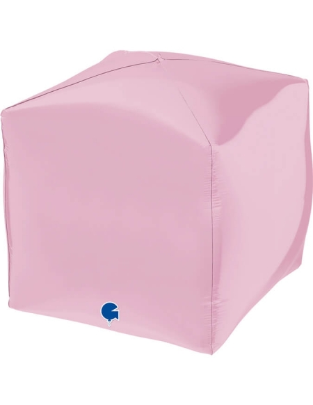 Globo Cubo 38cm Rosa Pastel