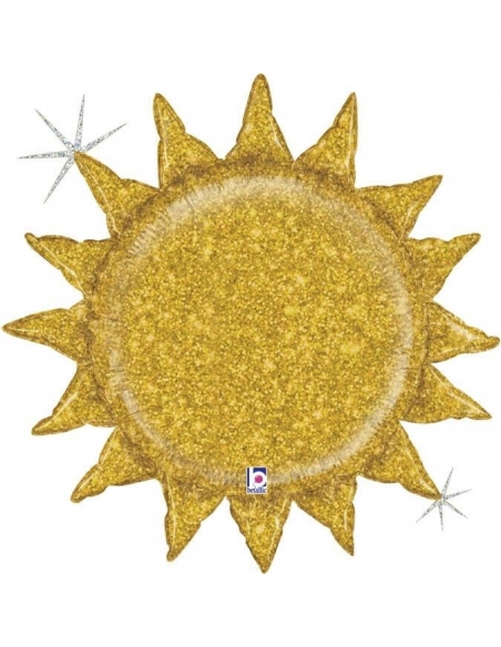 Globo Sol Brillante Oro Forma 76cm