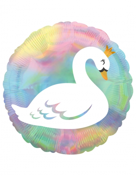 Globo Cisne Iridescent Redondo 45cm