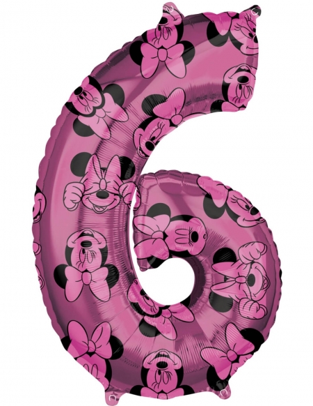 Globo Minnie Mouse Forever Numero 6 Forma 66cm