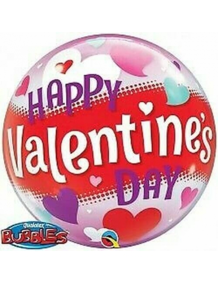 Globo Happy Valentines Day Hearts Bubble 55cm