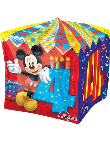 Globo Mickey Mouse 4 Años Cubo 43cm