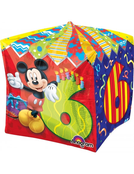 Globo Mickey Mouse 6 Años Cubo 43cm