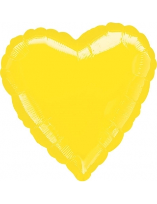 Globo Corazon 45cm Amarillo