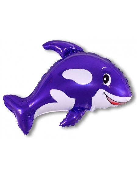 Globo Ballena Purpura Forma 90cm