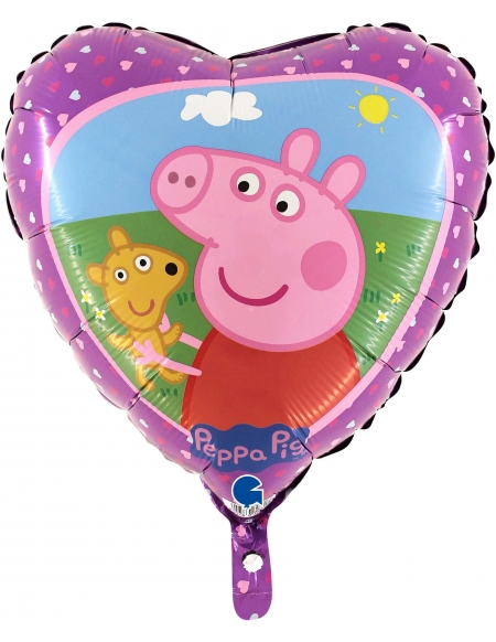 Globo Peppa Pig y Teddy Corazon 45cm