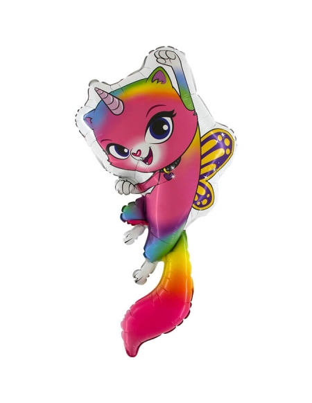 Globo Rainbow Butterfly Unicorn Kitty Forma 101cm