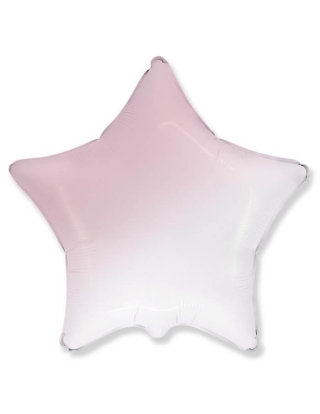 Globo Estrella 48cm Rosa Pastel Degradado