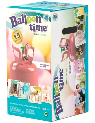 Bombonas de Helio Desechable 0.25m3 con 30 Globos Purpura Metalizados