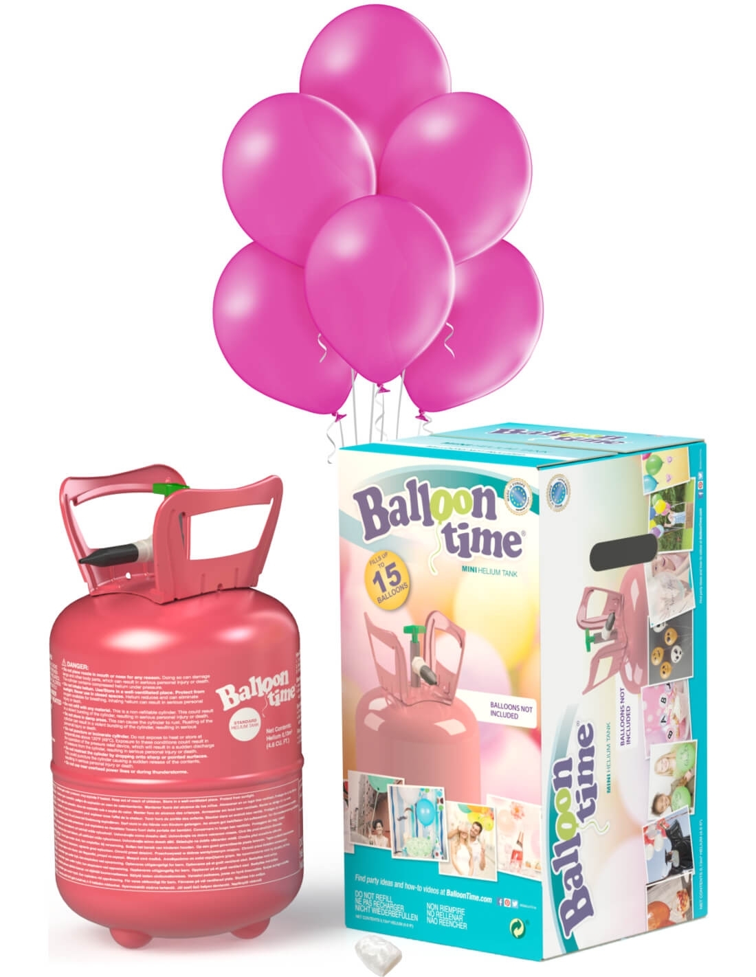 Pack de globos económicos y helio para fiestas.