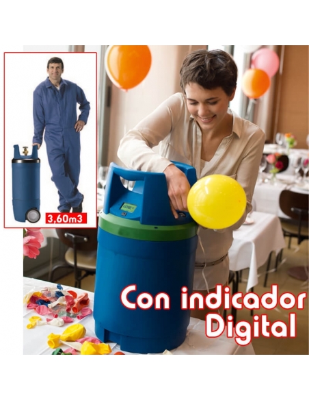 Botella de Helio Retornable 3.60m3 con Control Digital