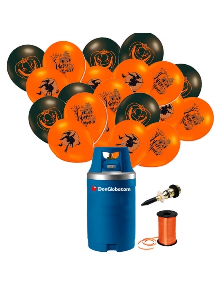 400 Globos Halloween Latex con Bombona de Helio
