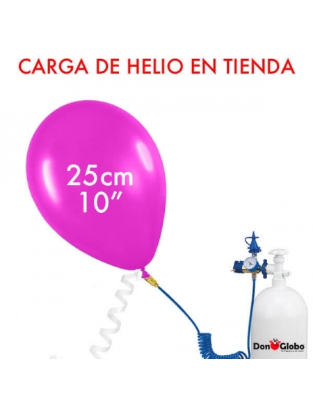 Carga de Helio Latex Redondos 25cm - 10 Pulgadas