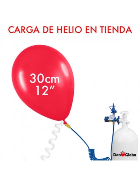 Carga de Helio Latex Redondos 30cm - 12 Pulgadas