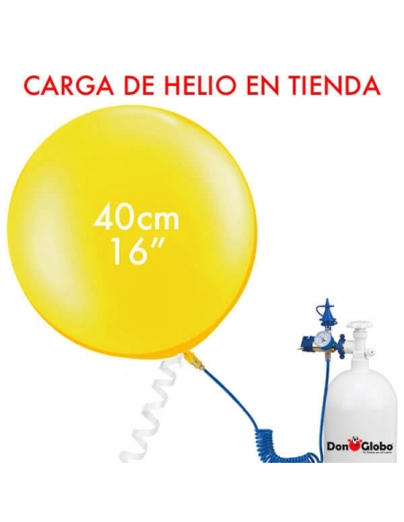 Carga de Helio Latex Esfericos 40cm - 16 Pulgadas