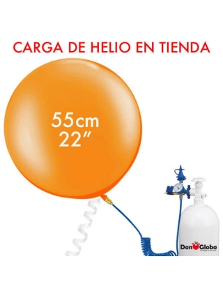 Carga de Helio Latex Esfericos 55cm - 22 Pulgadas