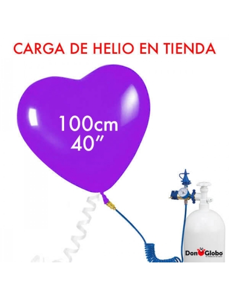 Carga de Helio Latex Corazones 100cm - 40 Pulgadas